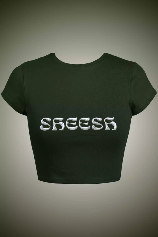 OLIVE GREEN CROP TOP