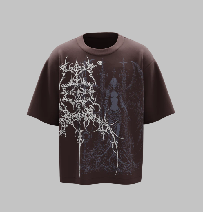 Astra Ash Brown Boxy Oversized Tshirt