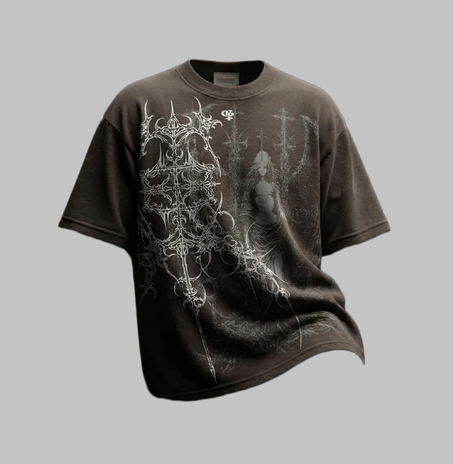 Astra Ash Brown Boxy Oversized Tshirt