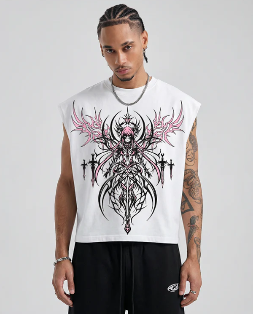 Kayla White Boxy Unisex Vest