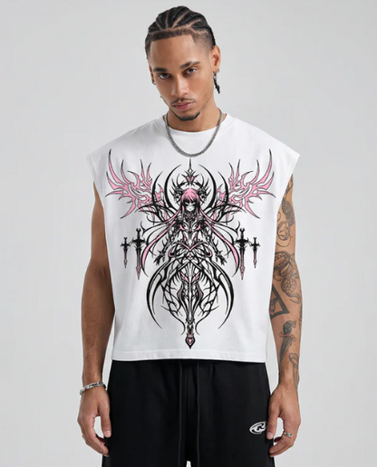 Kayla White Boxy Unisex Vest