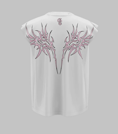 Kayla White Boxy Unisex Vest
