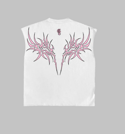 Kayla White Boxy Unisex Vest