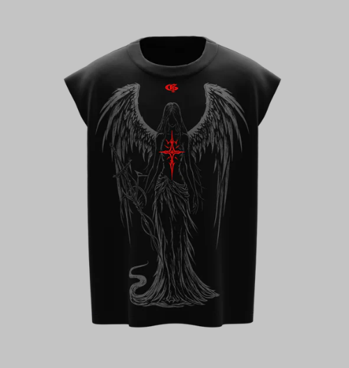 Descent Black Boxy Unisex Vest