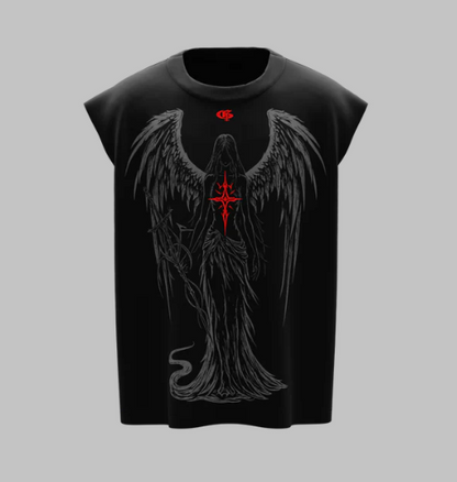 Descent Black Boxy Unisex Vest