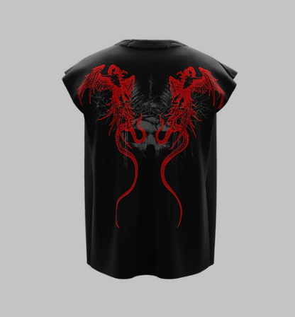 Descent Black Boxy Unisex Vest