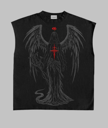 Descent Black Boxy Unisex Vest