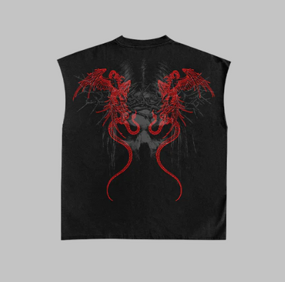 Descent Black Boxy Unisex Vest