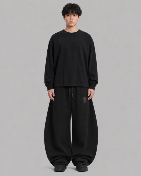 Genrage Black Balloon Supper Baggy Pants
