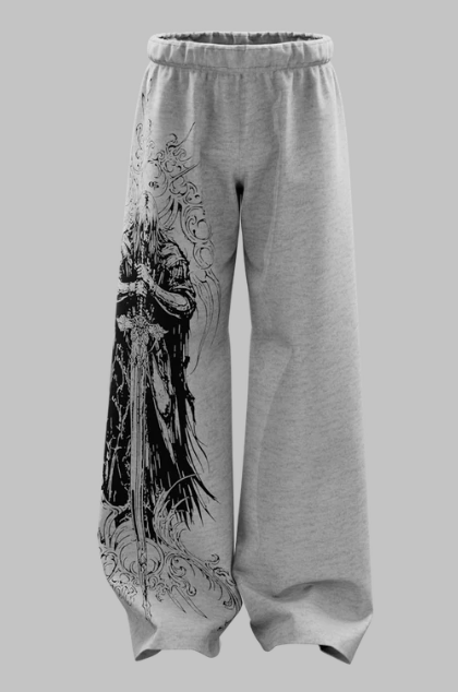 Stryk Grey Unisex Straight Fit Baggy Pants