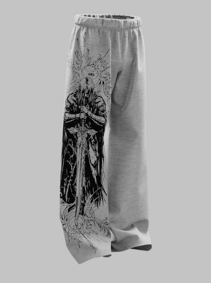 Stryk Grey Unisex Straight Fit Baggy Pants