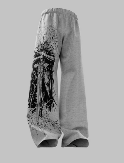 Stryk Grey Unisex Straight Fit Baggy Pants