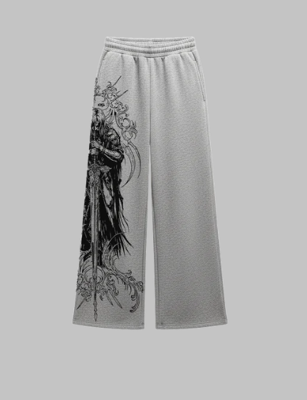 Stryk Grey Unisex Straight Fit Baggy Pants