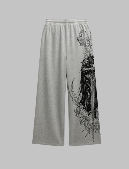 Stryk Grey Unisex Straight Fit Baggy Pants