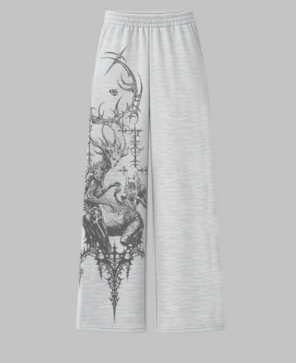 Cruel Grey Unisex Straight Fit Baggy Pants