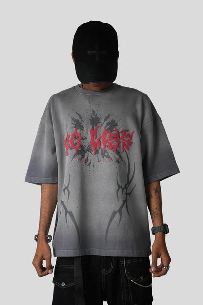 NO LIES GREY TEE / GREASE TEE