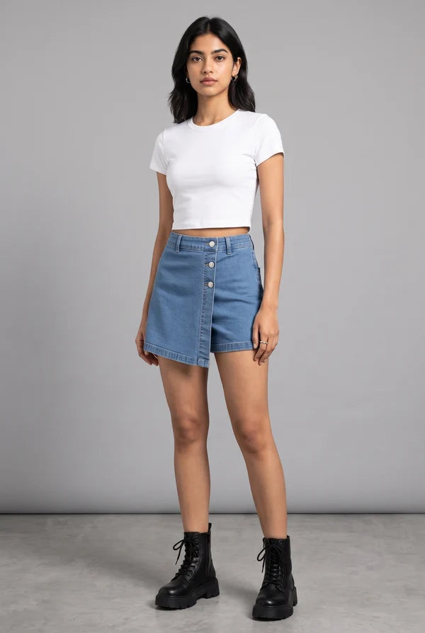 Blue Denim Skort