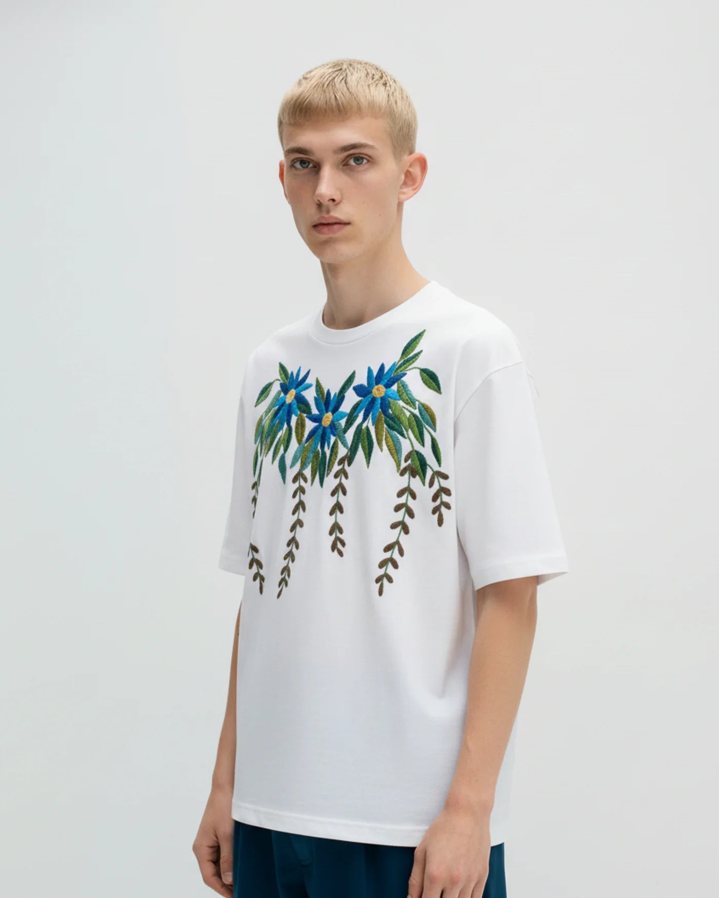 Azure Bloom T-Shirt White