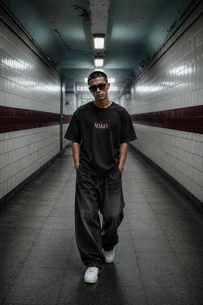 DRAGON BLACK STONEWASH TEE