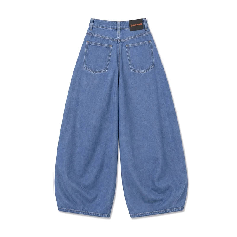 Light Blue Balloon Fit Denim Jeans
