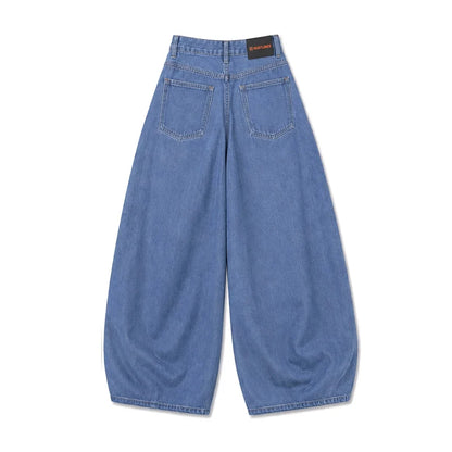 Light Blue Balloon Fit Denim Jeans