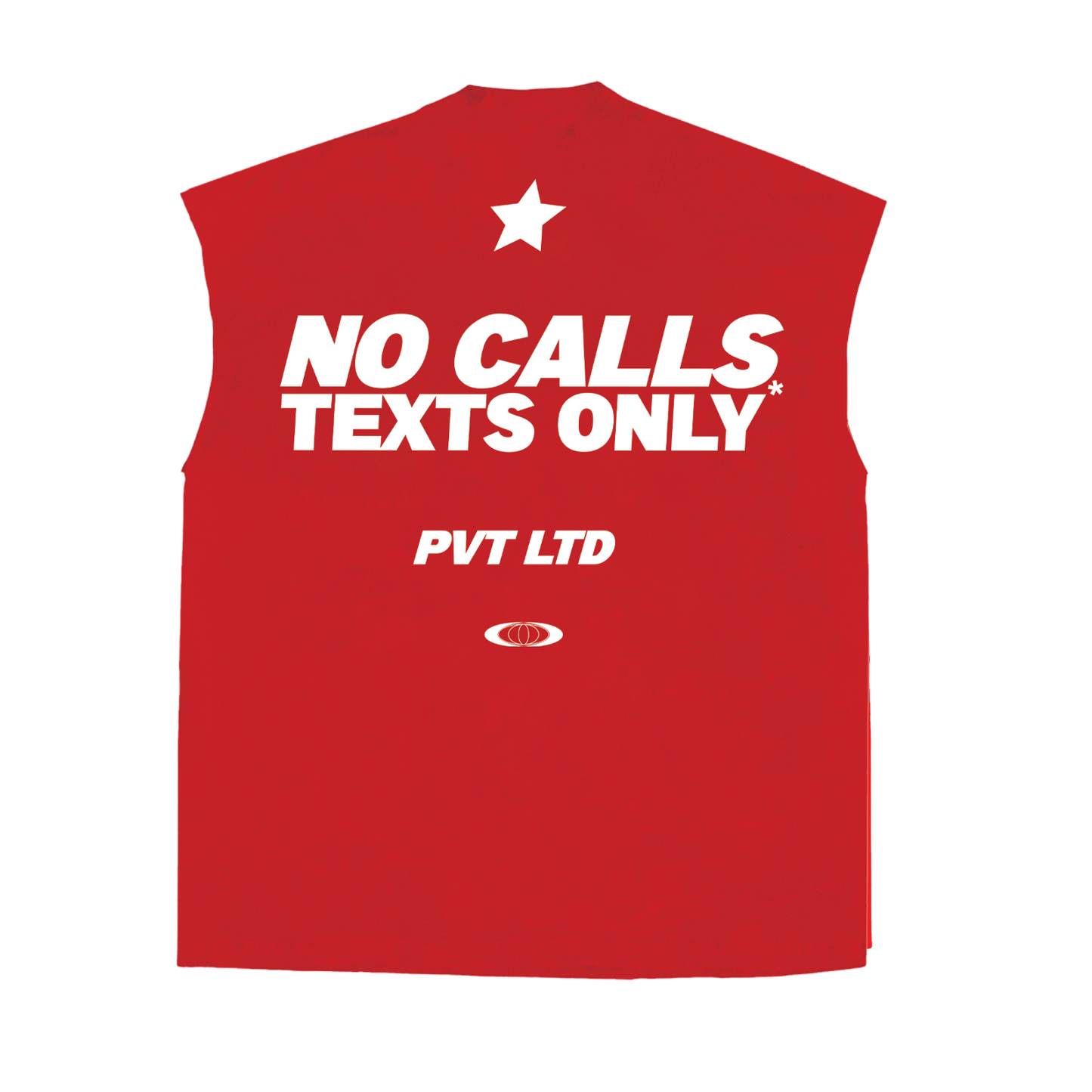 No Call Only Text Vest - Red