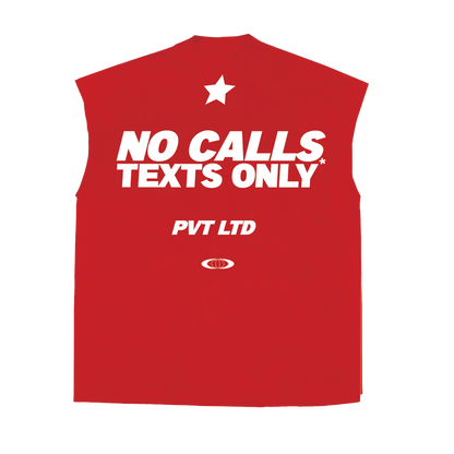 No Call Only Text Vest - Red