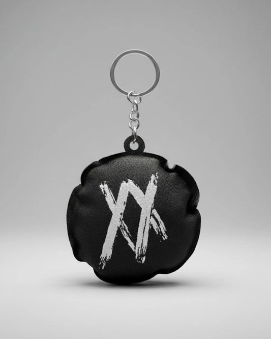 Black Puffy XX Keychain