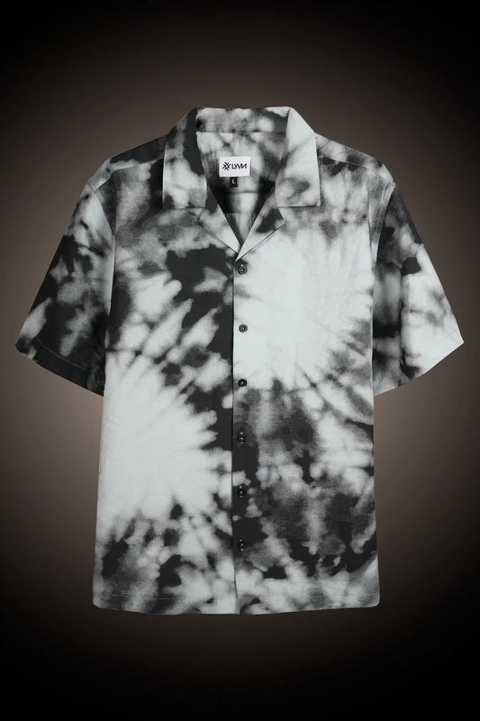 BLACK AND GREY TIE AND DYE SHIRT