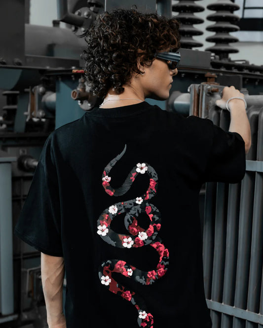 Bloomed Snake Tee