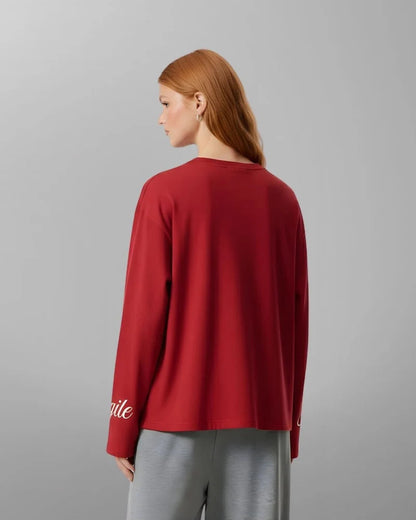 Broken Boxy Long Sleeve - Red