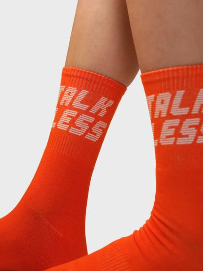 Burnt Orange Crew Socks