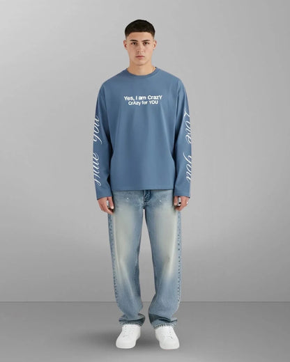 Crazy Boxy Long Sleeve - Ocean Blue