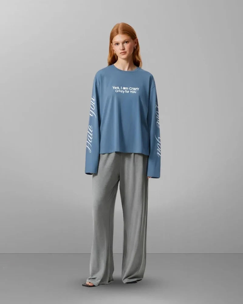 Crazy Boxy Long Sleeve - Ocean Blue