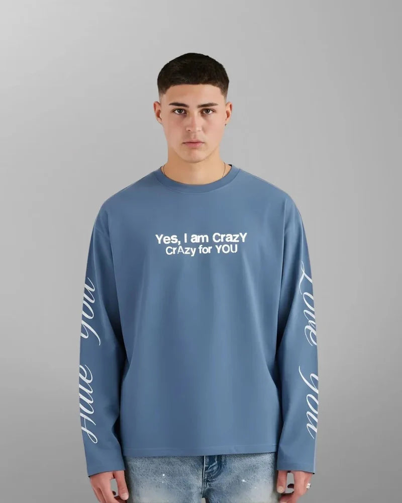 Crazy Boxy Long Sleeve - Ocean Blue
