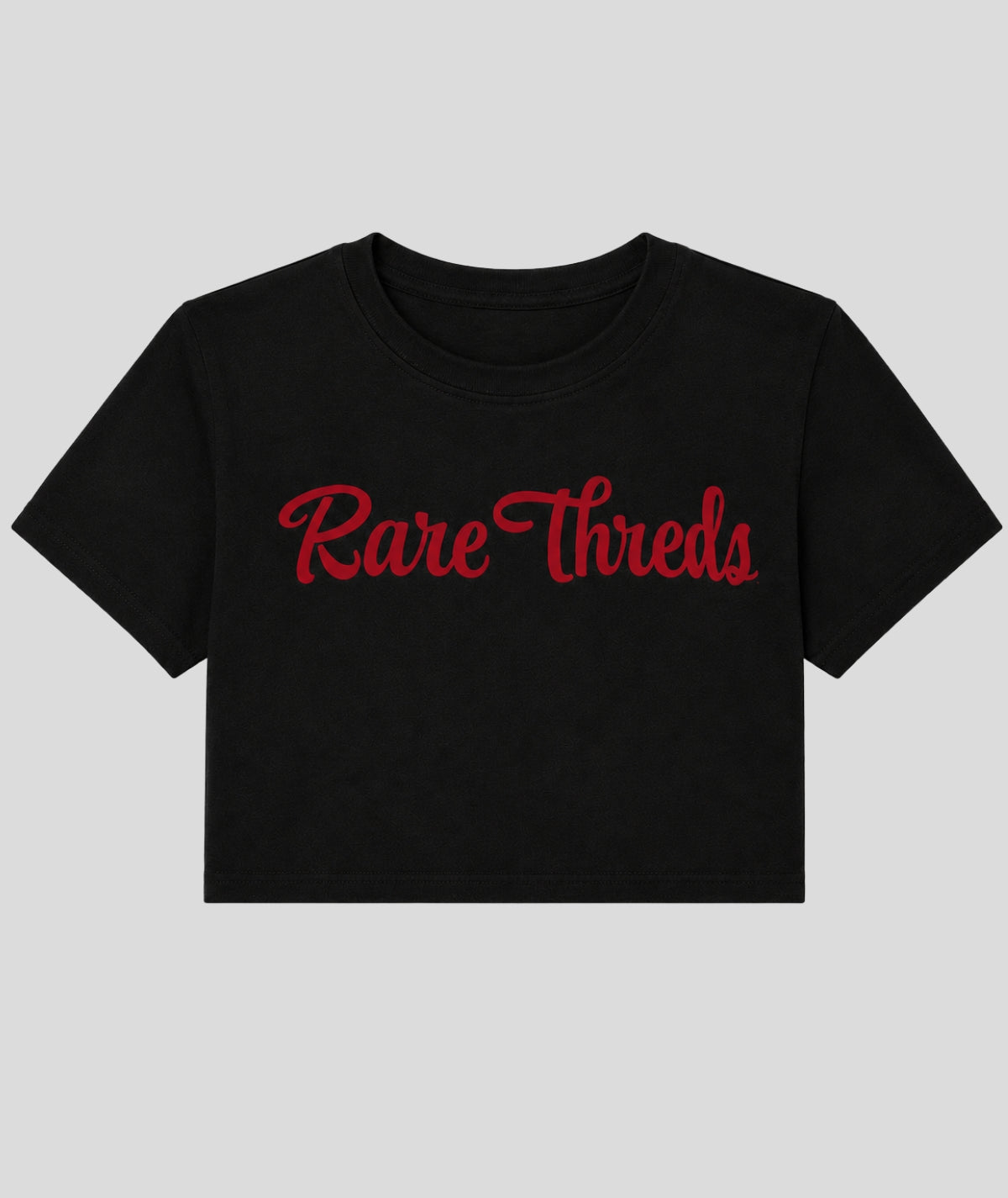 RARE THREDS CROP TEE - BLACK EDITION