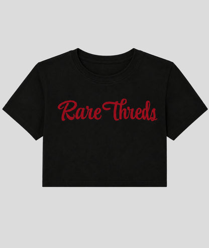 RARE THREDS CROP TEE - BLACK EDITION