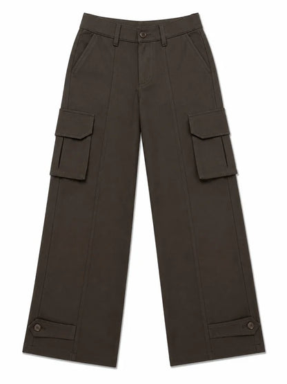 Six Pocket Brown Cargo Without Flap
