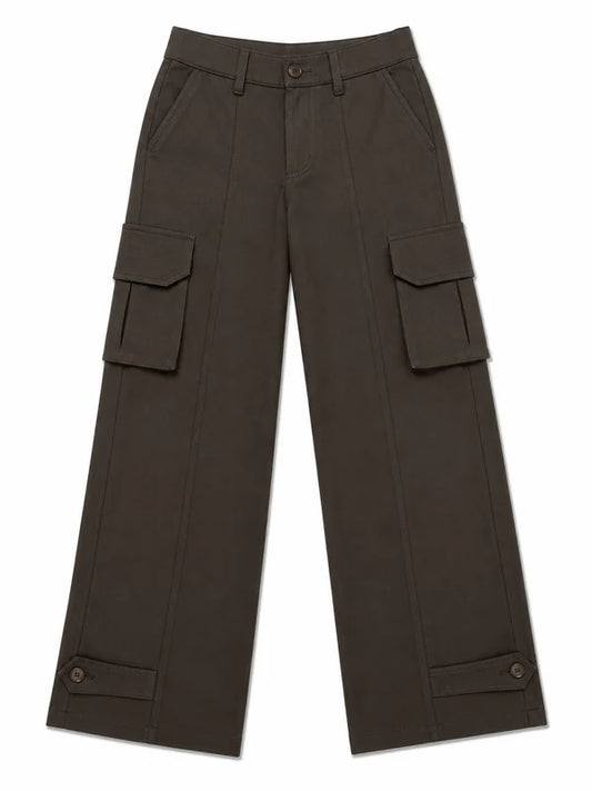 Six Pocket Brown Cargo Without Flap