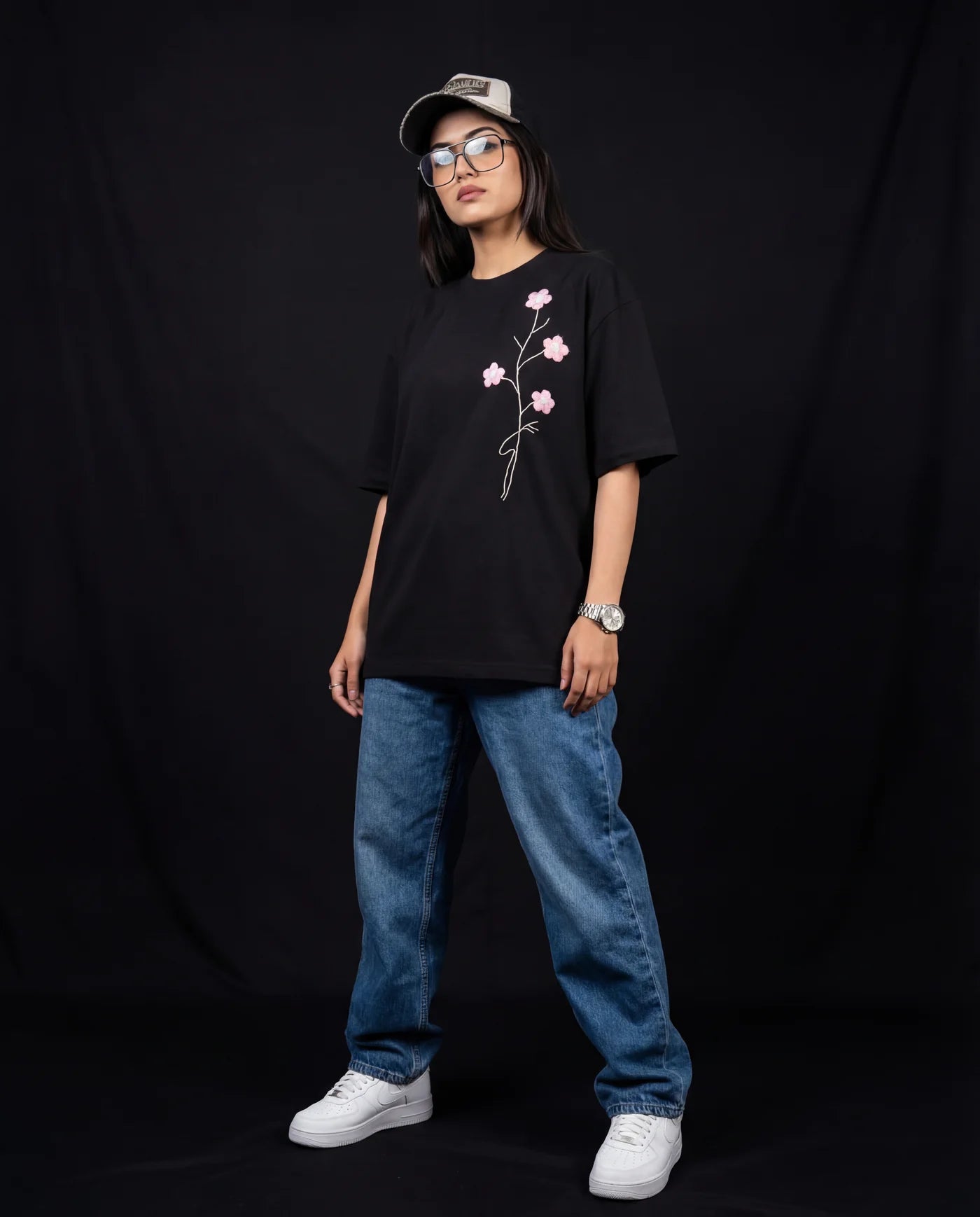 Floral Reverie T-Shirt Black