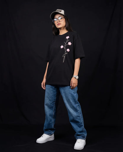 Floral Reverie T-Shirt Black