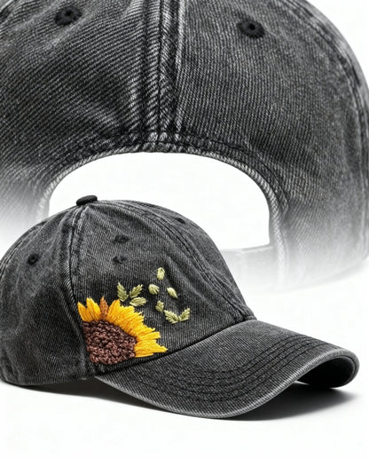 Sunflower Denim Cap