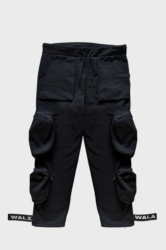 Heavy Weight Utility Cargo Joggers Black