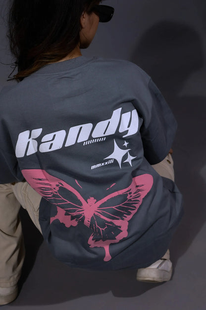 Grey Cotton Kandy Tee