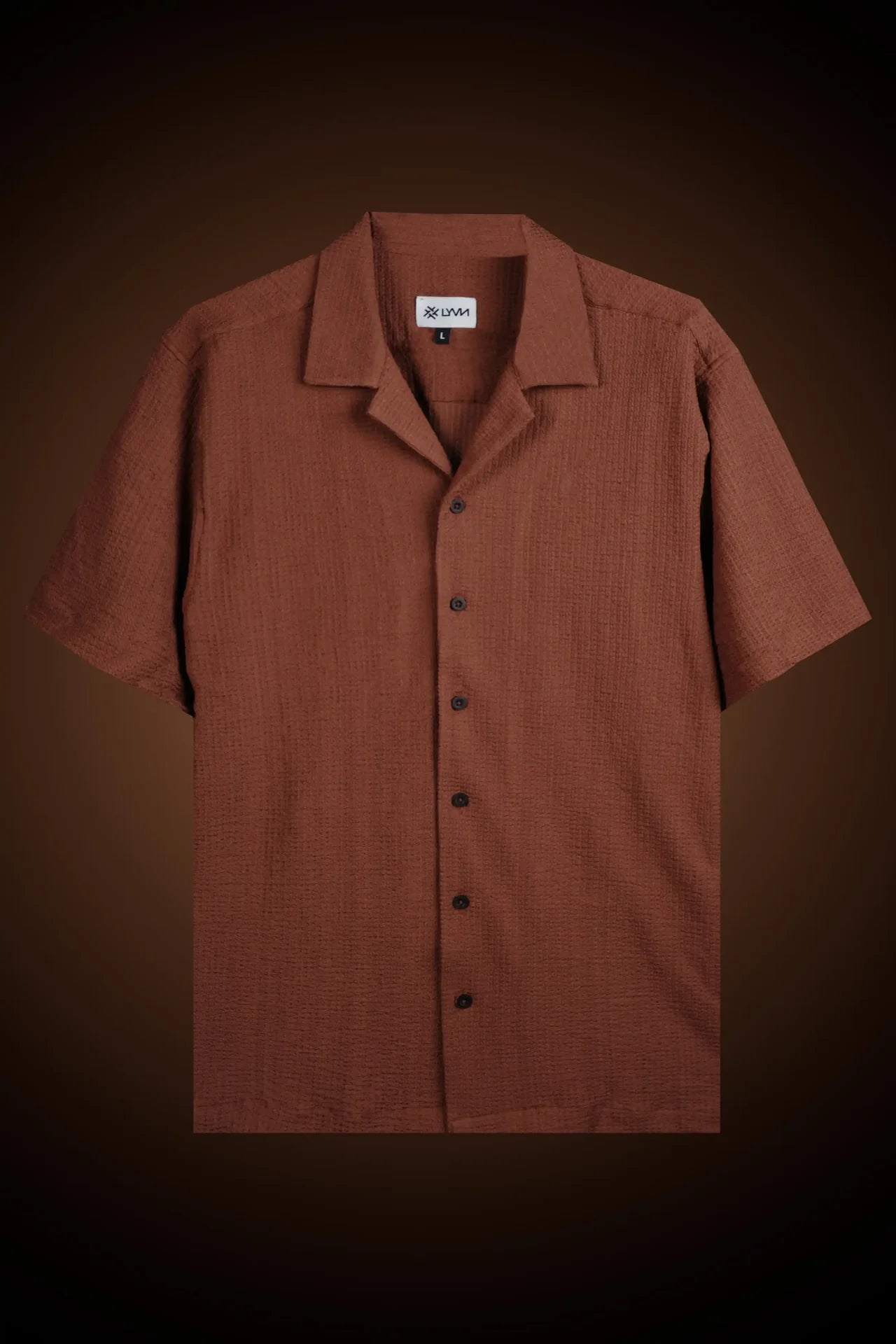 BROWN TEXTURED SHIRT