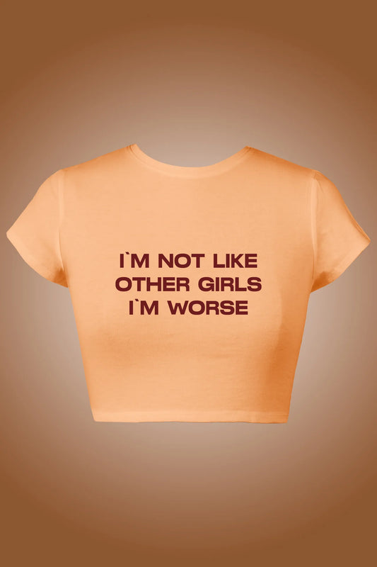 NOT LIKE OTHER GIRLS GRAPHIC CROP TOP