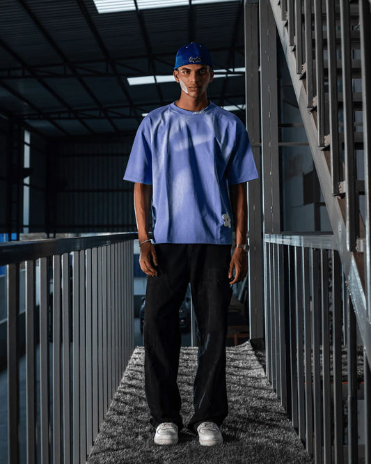 Peace and Pleasure Blue Tee