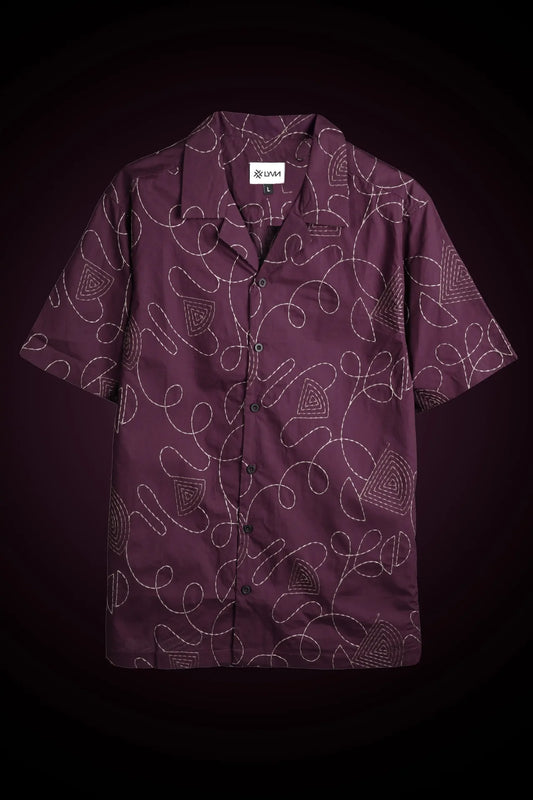 EMBROIDERED PURPLE SHIRT