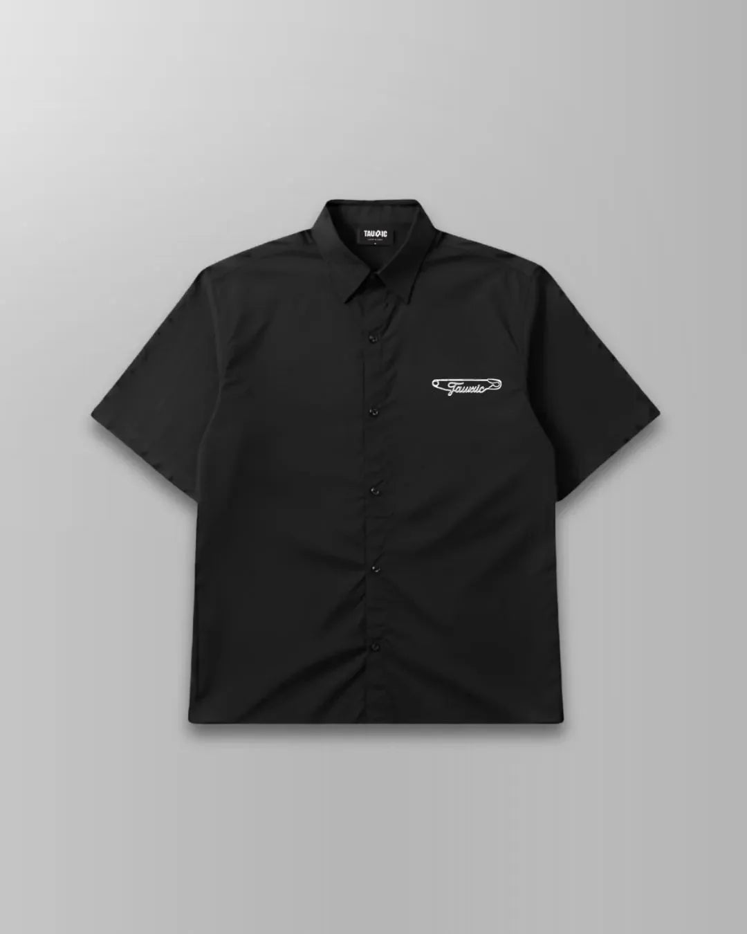 Safety Pin Black Boxy Fit Shirt