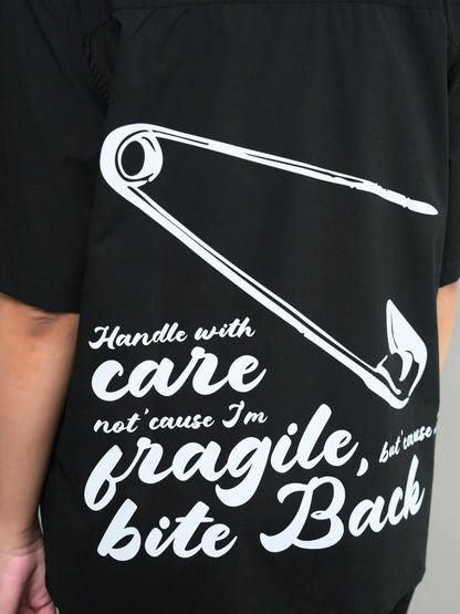 Safety Pin Black Boxy Fit Shirt
